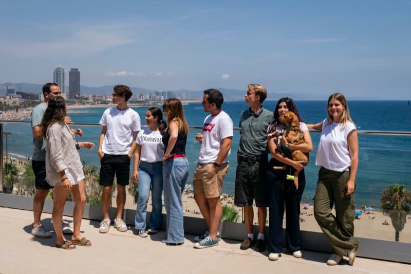 The arol.dev cohort above Barceloneta beach